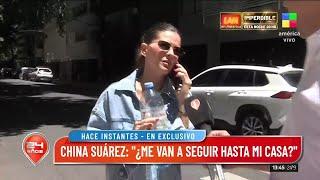 Intrusos encontró a "La China" Suárez: "No tengo nada para decir, no me sigan"