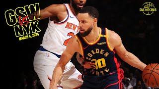 Golden State Warriors Full Team Highlights vs Knicks | March 4, 2025 | FreeDawkins