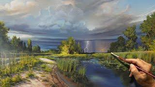 "Summer etude" Acrylic painting. Artist - Viktor Yushkevich. #127