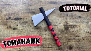 ORIGAMI TOMAHAWK PAPER CRAFT TUTORIAL | PAPER AXE ORIGAMI CRAFT FOLDING | DIY PAPER TOMAHAWK ORIGAMI