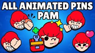 Pam Pins (NEW Animated Pins!) | Brawl Stars | Green Screen