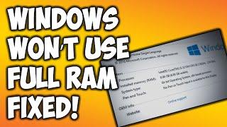 "Windows RAM Fix: How to Make Your PC Use Full RAM?"