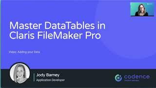 Master DataTables in Claris FileMaker Pro 1.3 - Adding Data