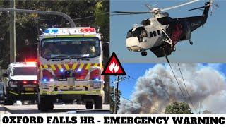 [EMERGENCY WARNING] - Firefighters rush to a bushfire in Sydneys Northern Beaches + Helicopter Ops!