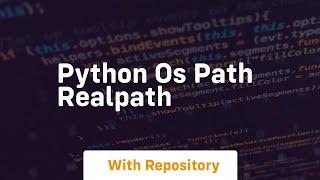 python os path realpath