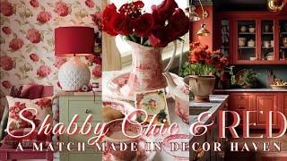 NEW - Shabby Chic & RED: A Match Made in Decor Haven| Adding a Touch of Red Elegance Into Your Home