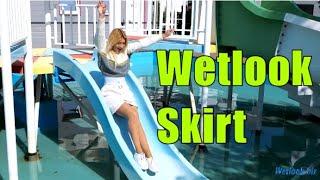 Wetlook sweater | Wetlook skirt | Wetlook Blond Girl