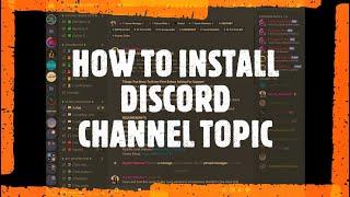 Discord Tutorials: How To Install Animated Emoji On Your Discord Channel Topic | Discord Tutorials