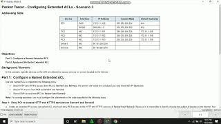 4 2 2 12 Packet Tracer   Configuring Extended ACLs   Scenario 3