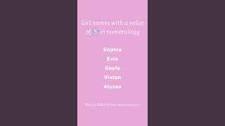 Girl names with a value of 5 in numerology