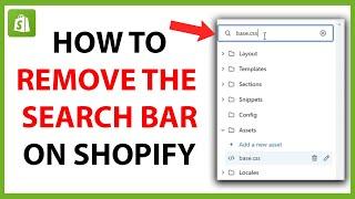 How to Remove the Search Bar on Shopify