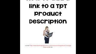 How to add a link to a TpT product description