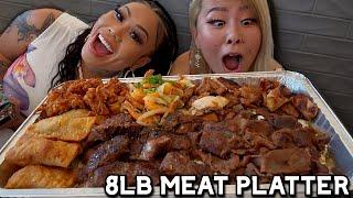 8LB MEAT PLATTER at Oh My Grill in Honolulu, HI!! #RainaisCrazy