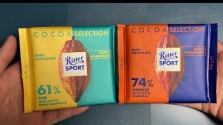 Ritter Sport Cocoa Selection German Dark Chocolate  Nicaragua  Vs. Peru 