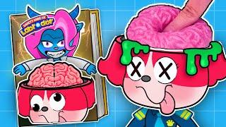Oh no... Papillon BRAIN melts!!️ Making Quiet Book Sheriff Labrador & Papillon & Antel paper diy