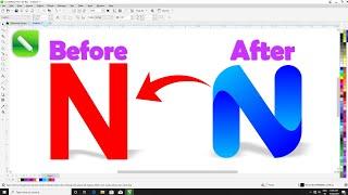 Amazing Letter Logo Design ideas With Coreldraw || Letter N Logo design