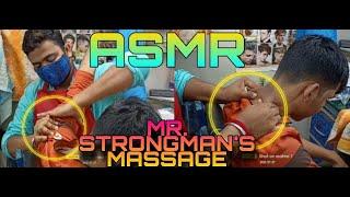 {ASMR} Indian Head, Arm, Finger, Shoulder , Neck and back Massage by Mr. Strongman #shorts