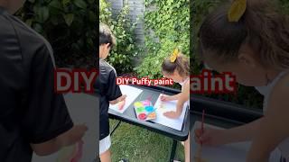DIY puffy paint! A simple activity that your kids will love!! #kidscrafts