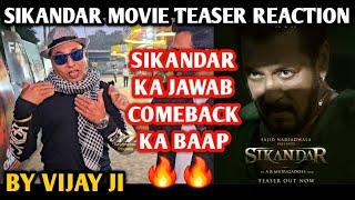 Sikandar Movie Teaser Reaction | By Vijay Ji | Salman Khan | AR Murugadoss | Sajid Nadiadwala