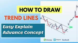 How To Draw Trend Lines ! Secret Strategy ! Easy Explain