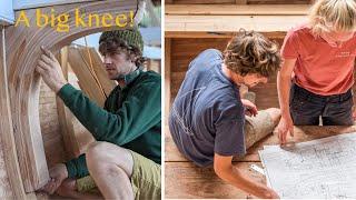 Wooden boat joinery, big laminated knee and breasthook (EP 7)