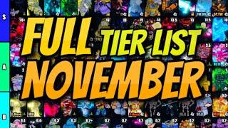 [YBA] FULL OFFICIAL YBA NOVEMBER SKIN TRADING TIER LIST (NOVEMBER 2024)