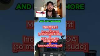 How Weight Lowers Your Stall Speed! #aviation #studentpilot #ppl #aerodynamics