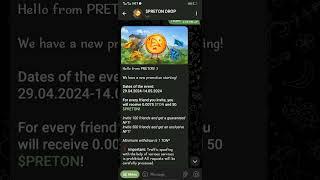 $PRETON AIRDROP - Telegram airdrop bot