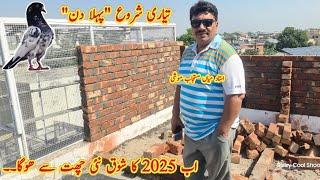 New Cage aur New Jaal pe kaam start | Ab kabootar Bazi New Chatt se | Ustad Mian Mustajab Moshi