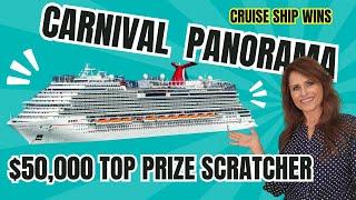 $50,000 Top Prize Scratcher Panorama Cruise Ship Scratch Ticket Wheel of Fortune