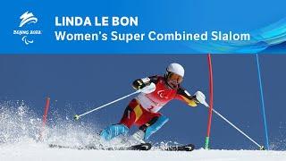  Belgium's Linda Le Bon Finishes Fifth in Women's Super Combined Slalom | Beijing 2022