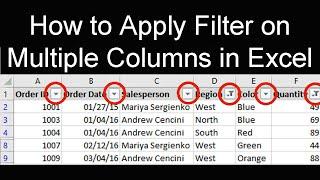 How to apply multiple filters in Excel