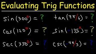 How To Use Reference Angles to Evaluate Trigonometric Functions