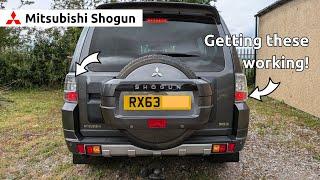 Mitsubishi Shogun rear lamp clusters. Enabling high level rear lights on UK models.