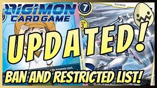 Digimon Card Game: UPDATED! Ban and Restricted List!