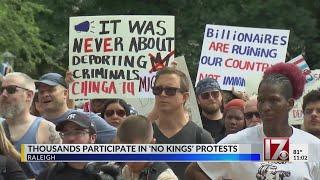 Downtown Raleigh 'No Kings' protest draws thousands