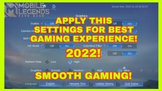 BEST SETTINGS YOU NEED TO CHANGE FOR 2022 IN MOBILE LEGENDS BANG BANG