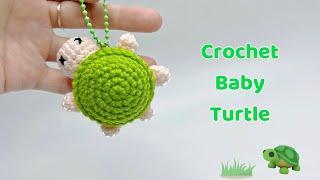 Crochet Turtle Tutorial | Crochet Turtle Keychain | Móc Bé Rùa Nhỏ