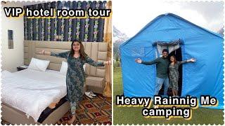 VIP sarkdu room tour || Heavy Rainnig Night camping ️