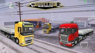 Driver's Jobs Online Simulator Update! - 3 New Trucks & 3 New Trailers | Snow Physics Game