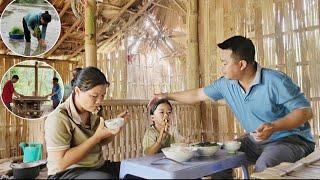 The husband is a carpenter, the wife grows rice and cooks warm meals