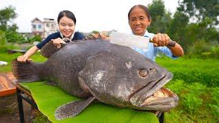 Bà Tân Vlog - Cá Mú Khổng Lồ 100Kg Nướng Siêu Cay Ăn Mừng Tiktok Đạt 1 Triệu Sub