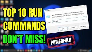 10 Most Useful windows 11 Run commands || Tips Every Windows USERS Must Know