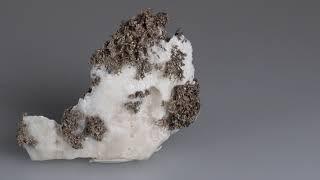 Native Silver Crystallized on Calcite Imiter Mine, Morocco