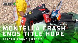 TITLE HOPES OVER: Montella crashes from P1 Race 2  | 2024 #EstorilWorldSBK 