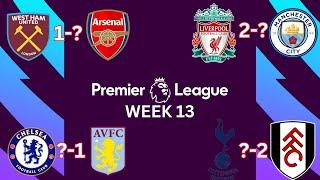 Premier League Predictions Week 13 | Football Predictions | BEST Betting Predictions