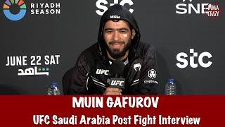 Muin Gafurov on win "always I go in there and smash face of opponent thats it" | UFC Saudi Arabia