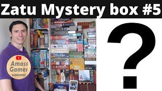 Zatu Mystery box number five! Tabletop Gaming Live 2022 Manchester board game convention AmassGames