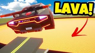 IMPOSSIBLE Lava MEGA Jump VS Lego Cars in Brick Rigs!