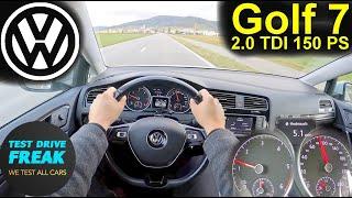 2015 VW Golf 7 2.0 TDI 150 PS Manual  Country Road POV Drive + Fuel Consumption